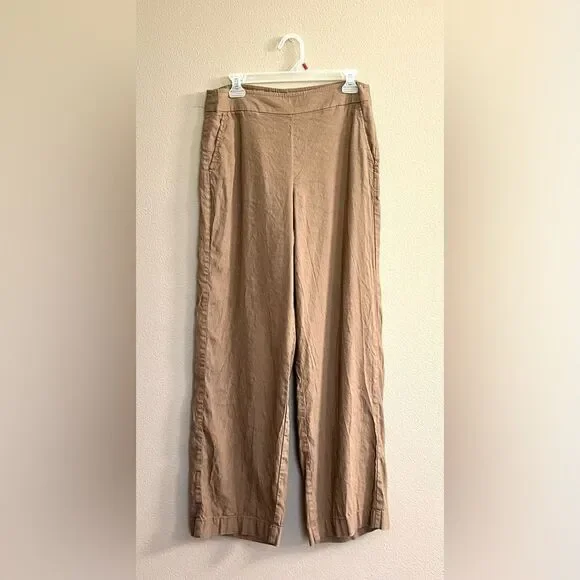 Chico’s Linen Blend Camel Pull On Pants - Picture 2 of 14